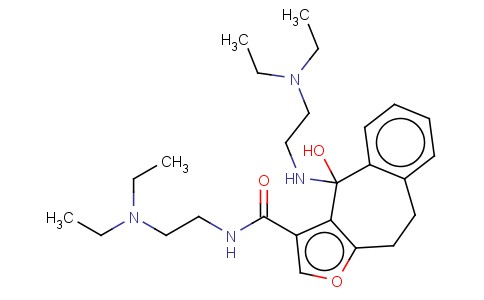 4H-BENZO(4,5)CYCLOHEPTA(1,2-B)FURAN-3-CARBOXAMIDE, N-(2-(DIETHYLAMINO) ETHYL)-4-((2-(DIETHYLAMINO)ET